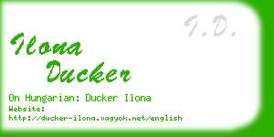 ilona ducker business card